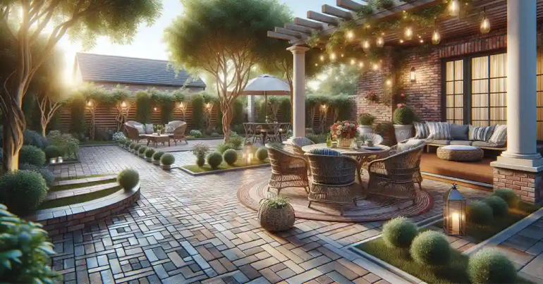 10 Idea Landskap Batu Bata Berwarna 2024 16 Patio 2