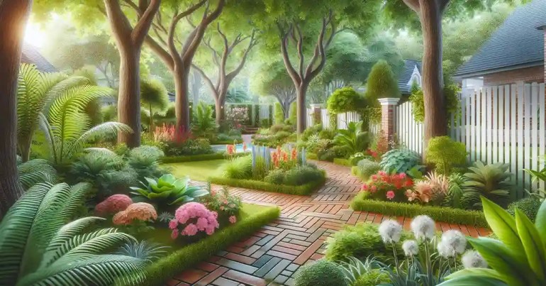 10 Idea Landskap Batu Bata Berwarna 2024 7 Rekaan Taman Kontemporari 2